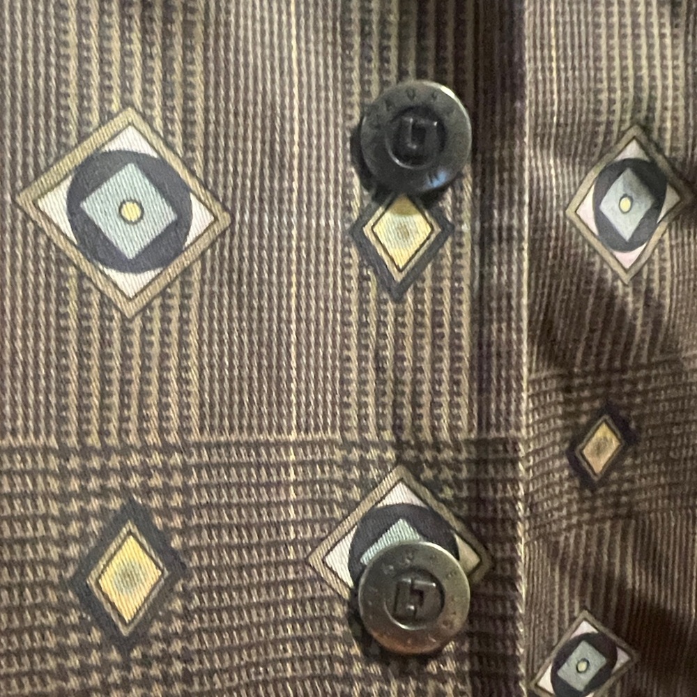 Laurel Brown Patterned Blazer - image 2